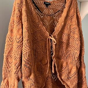 Torrid Tan Light Brown Textured Knit Cardigan
